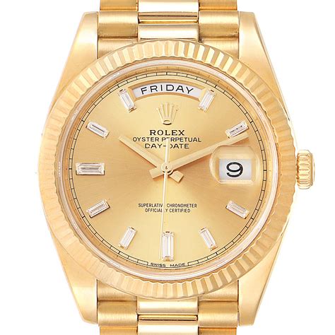 18k gold rolex presidential|rolex day date 40 yellow gold.